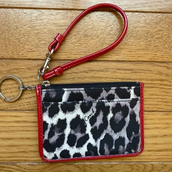 Coach Red ID Holder Wristlet - Picture 1 of 3